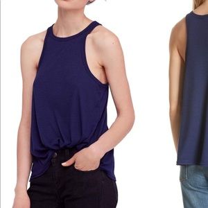Free People blue tank top